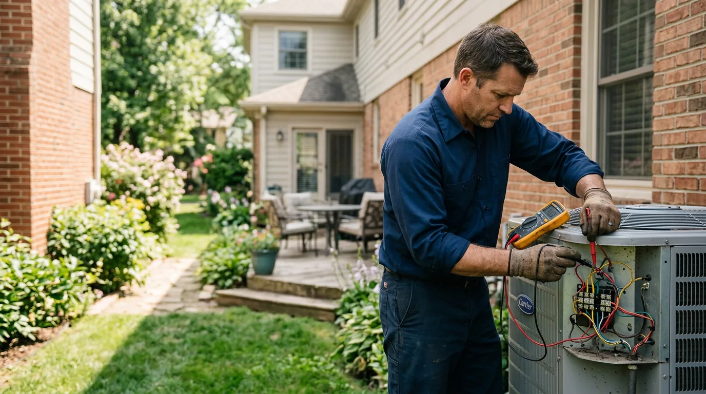 HVAC technician working near Bisbee, ND
